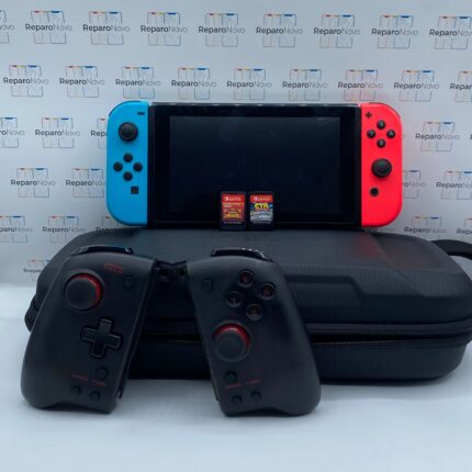 Nintendo Switch V1 con accesorios, mando Pro y Pokémon Escarlata, mando Pro